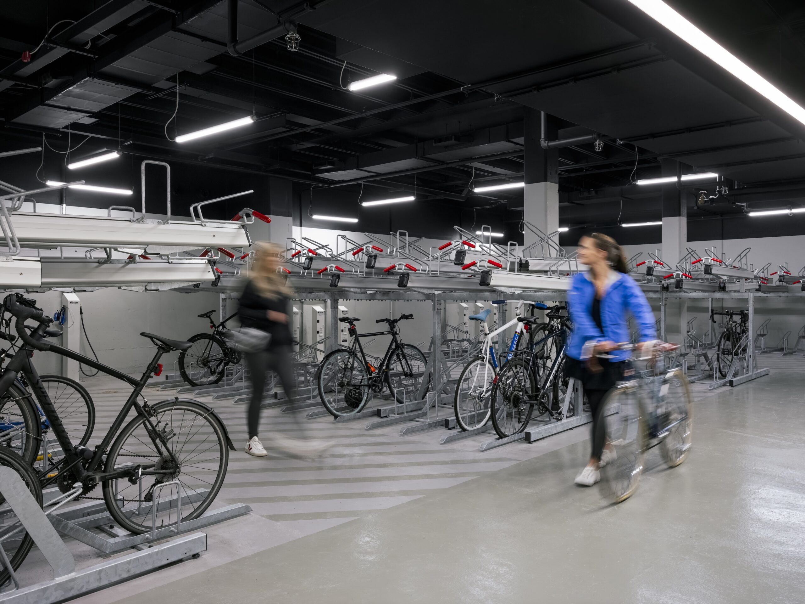 Bike room at 25 Cannon Street, London