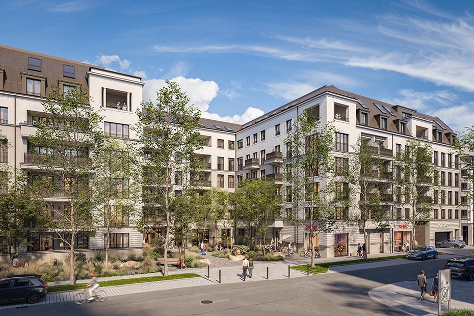 Visualisierung des Alram 14-Bauvorhabens in München Sendling